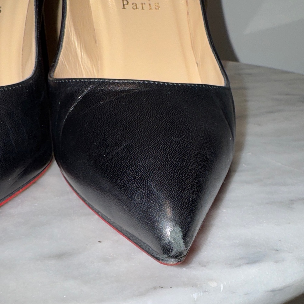 Christian Louboutin Black Heels Size 39.5 - Picture 6 of 13